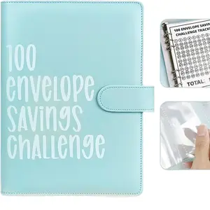 Blue 100 Day Saving Challenge Binder monthly agenda miracle journal student planner collection christmas