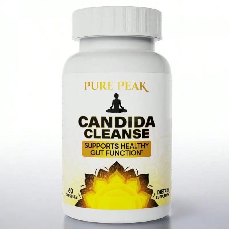 Herbal & Probiotic Blend - Candida Cleanse Capsules With Reishi Mushroom, Protease & Cellulase For Digestive Health And Yeast Overgrowth Control
