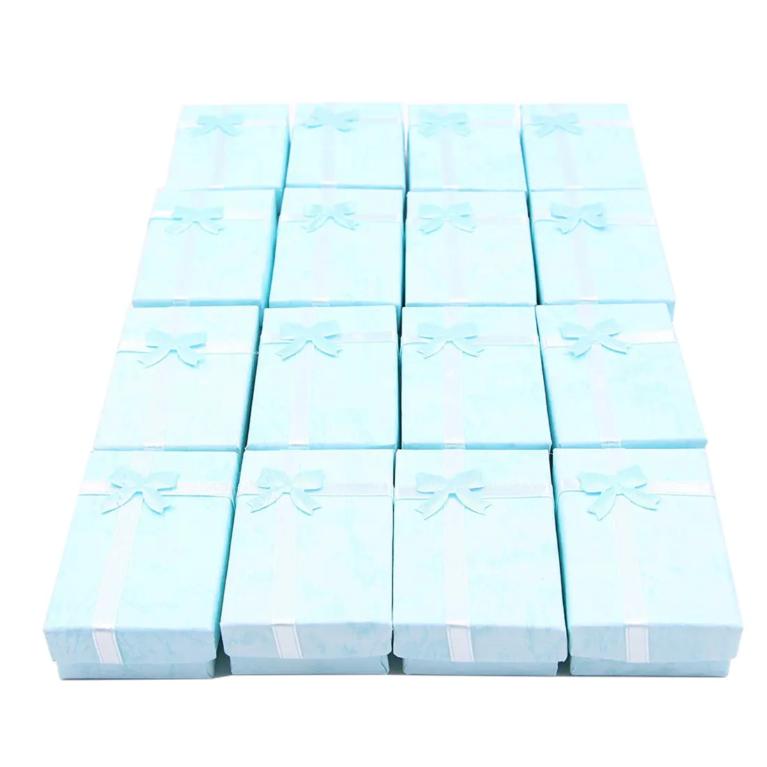 16pcs High-Quality Small Cardboard Jewelry Gift Boxes - Sky Blue, 1.9x3.1x0.9in, Automotive Transportation Storage Accessory for Ring, for Small Watch, Jewelry Display & Packaging