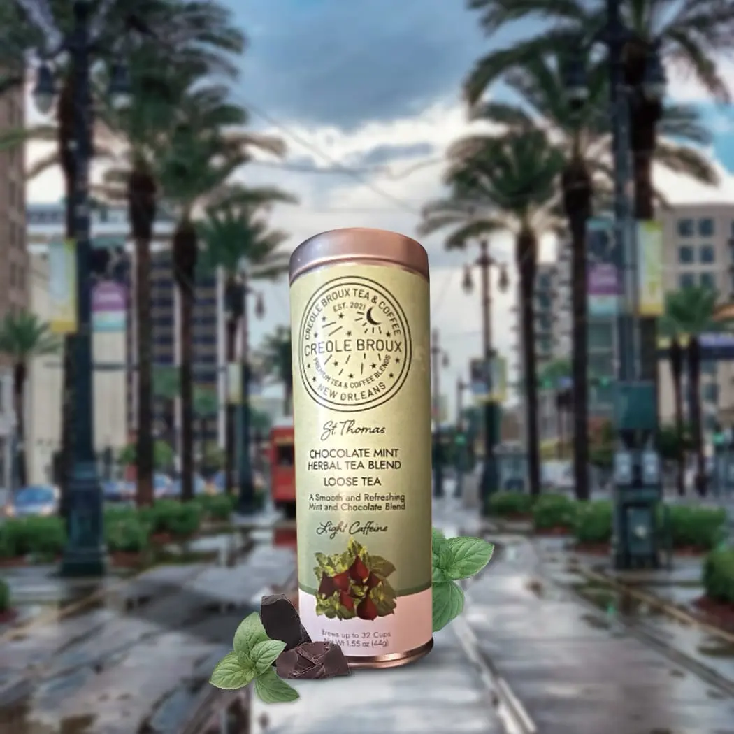 St. Thomas Chocolate Mint Tea - Herbal Beverage