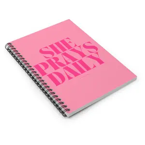 She Prays Daily, Journal for Prayer, Daily Planner, Motivational Notebook, Gift for Women