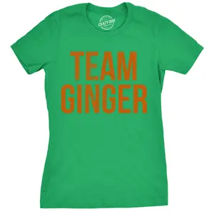 Womens Team Ginger T Shirt Funny Cute Red Head St Saint Patricks Day Irish Tee Funny Womens T Shirts Cute Vintage Fashion Casual Ladies T-Shirt Gift Saint Patrick's Day Tops for Women Women's Novelty Tees Green