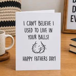 Funny Fathers Day Card for Dad- Gag Gift Card, Ready to Gift Fathers Day Card For Dad, Blank Inside with Envelope Funny card for Dad, Fathers Day Greeting Card