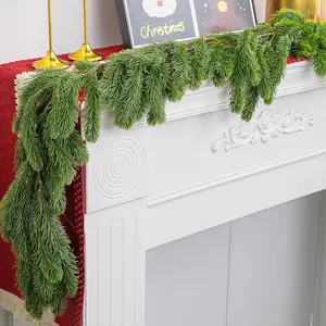 6.4 Feet Christmas Norfolk Pine Garland, Artificial Greenery for Holiday Decor, Perfect for Fireplace Mantel & Home Decoration, Party Decoration Supplies
