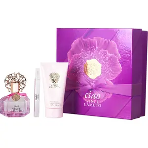 Vince Camuto Set-Eau De Parfum Spray 3.4 Oz & Body Cream 5 Oz & Mini Spray 0.34 Oz For Women