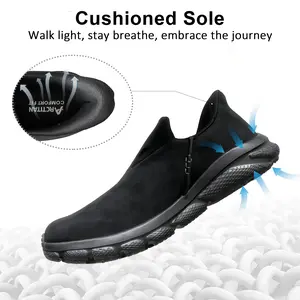 Waterproof Anti-Slip Black Chef Shoes - Oil/Wear-Resistant, Wide Toe, Breathable Insole, Lightweight Shock-Absorbing for Hospital & Restaurant Staff non-slip winter chef shoe