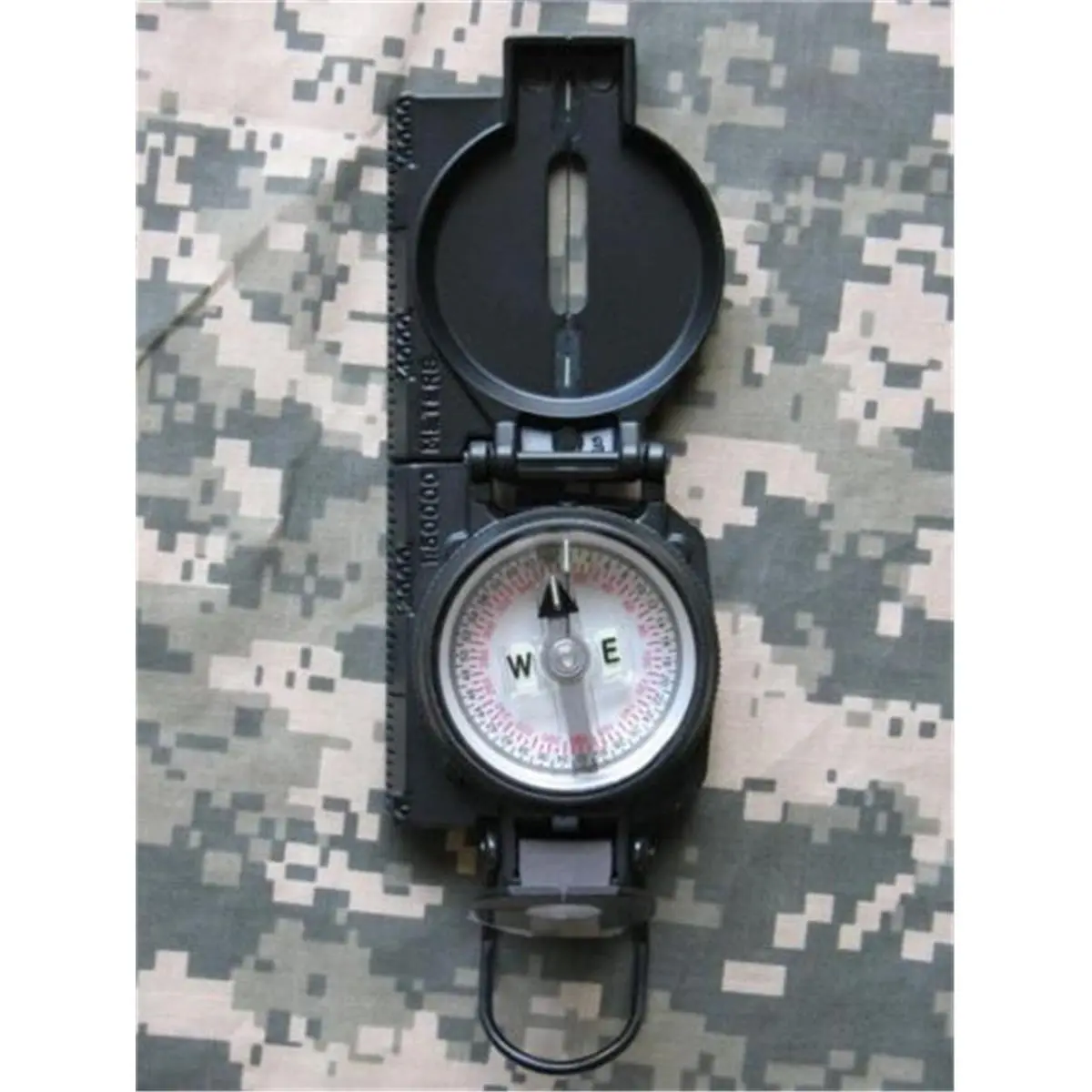 Cammenga Black Model 3H Military Compass - Aluminum Metal Adventure Compass with Induction, Black Matte, Heavy-Duty, Shockproof, U.S. Military Standards, Dial Balanced on Synthetic Sapphire Jeweled Bearing for Hiking, Camping