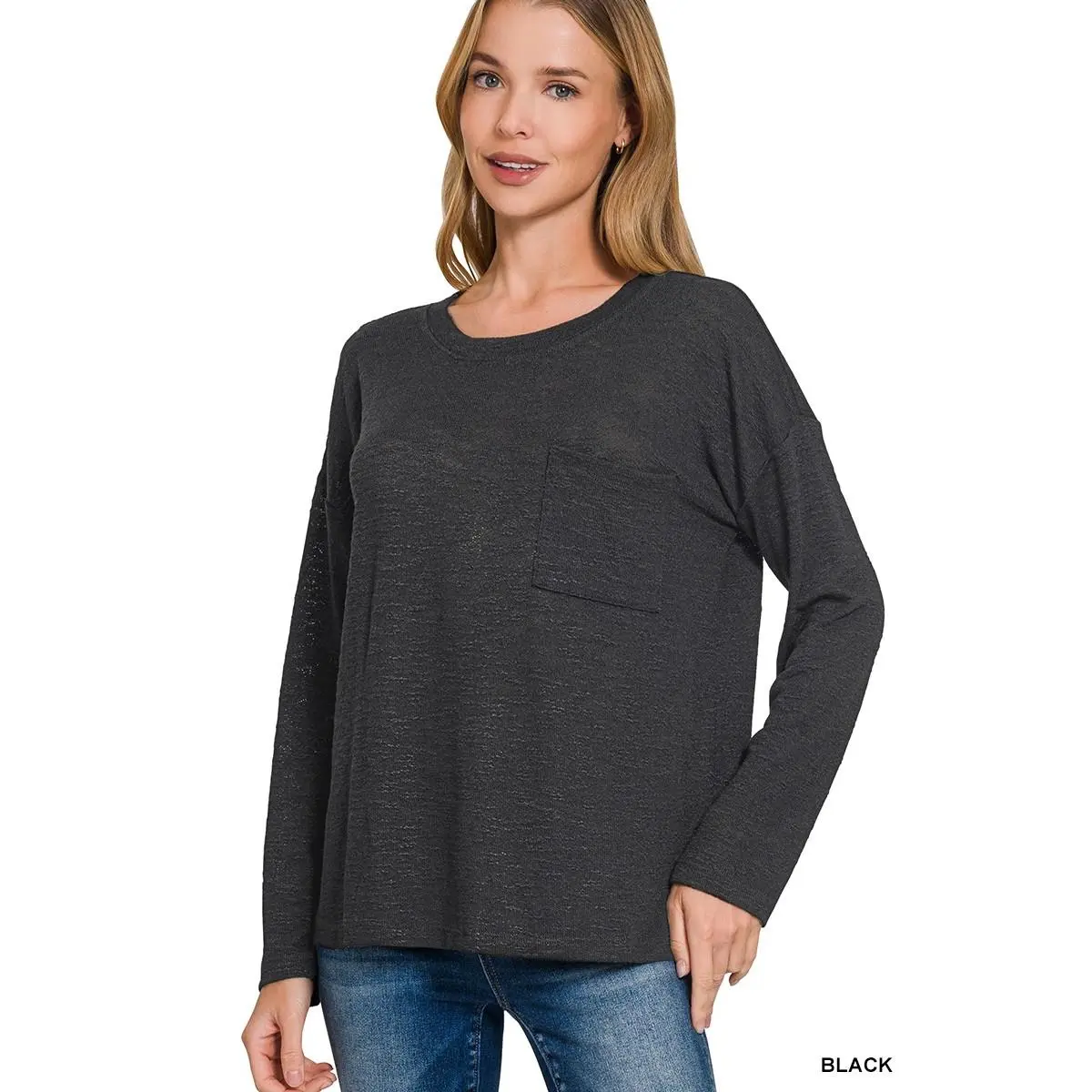 Zenana Slub Hacci Long Sleeve T-Shirt