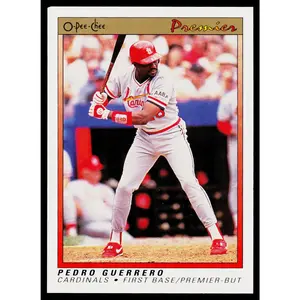 Pedro Guerrero 1991 O-Pee-Chee Premier #58 St. Louis Cardinals
