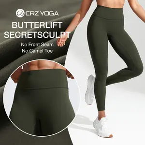 CRZ YOGA Secretsculpt Womens Butterlift Scrunch Butt Workout Leggings 25" /28"- No Front Seam High Waisted Yoga Pants Booty