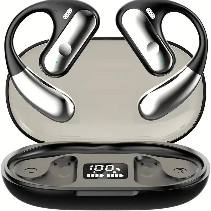 Q28 Open Earphones, Ultra Comfortable Open Earbuds, Ergonomic Ear Hooks, Balanced Sound, 40H Playback Time, Bluetooth 5.3, Clear Communication earbuds life minisox23ows open shokz  headphones Wireless Android Headset Audio Charging Button Lock Space