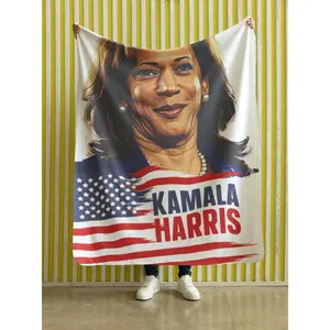 Kamala Harris Blanket, Kamala Harris Memorabilia, Kamala Harris support, Contribution to American elections, Kamala Harris Throw Blanket