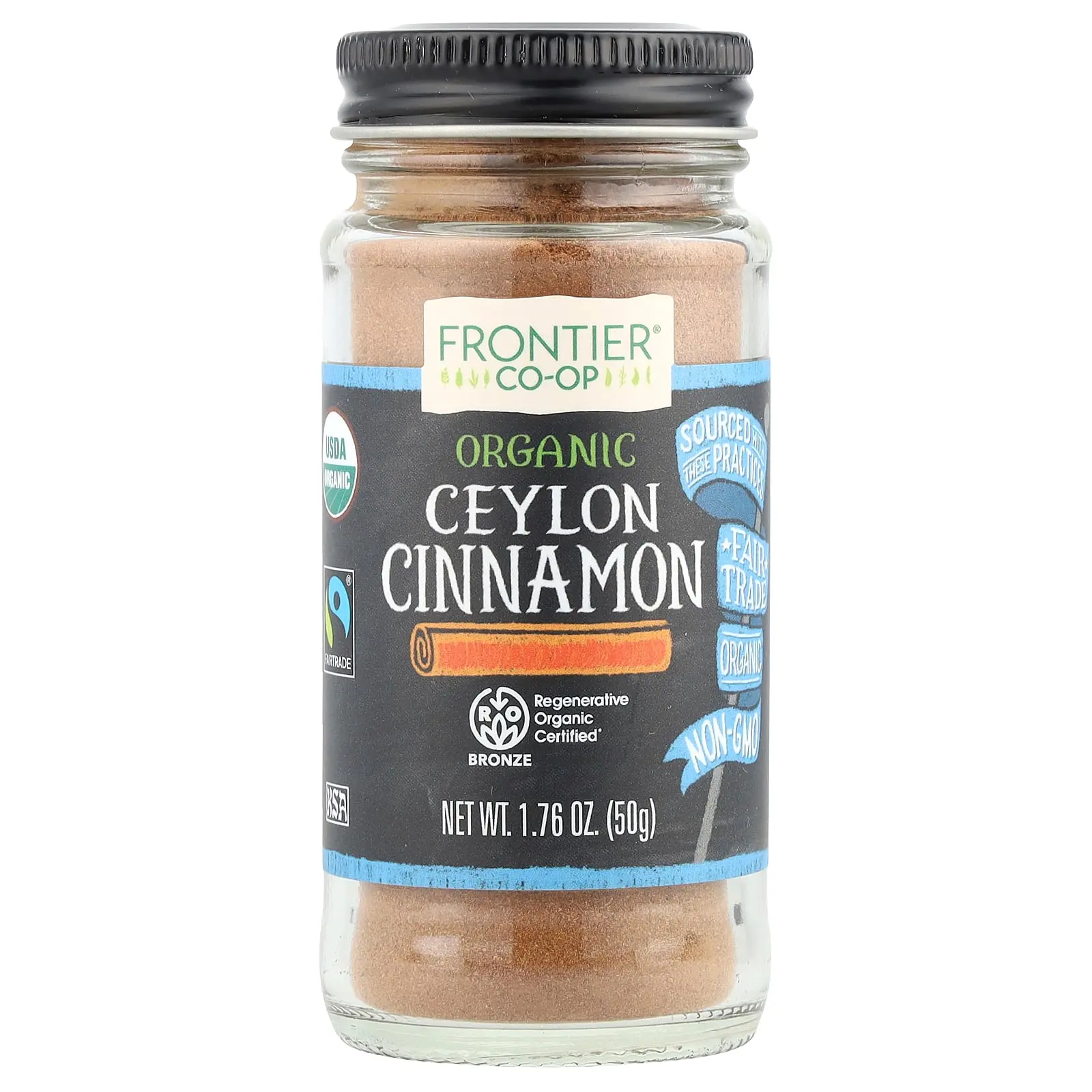 Frontier Co-op Organic Ceylon Cinnamon, 1.76 oz (50 g) Frontier Co-op Organic Ceylon Cinnamon, 1.76 oz (50 g)