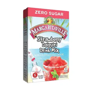 6x Margaritaville Strawberry Daiquiri Singles - Refreshing Drink Mix Pack for Delicious Strawberry Flavor - Perfect for Events 6 Count