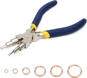 Coolrunner 6 In 1 Wire Looping Pliers With Anti Slip Handle - Bail Making Pliers for Jewelry Making Wire Bending Tool for Bending 3-10mm Bails, Loops, Hooks, Jump Rings