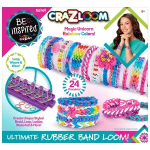 Cra-Z-Art Be Inspired Ultimate Rubber Band Loom with 600 Latex-Free Rubber Bands and Assorted Beads