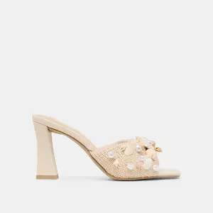 Dolce Vita TYLAH HEELS OATMEAL BEADED RAFFIA