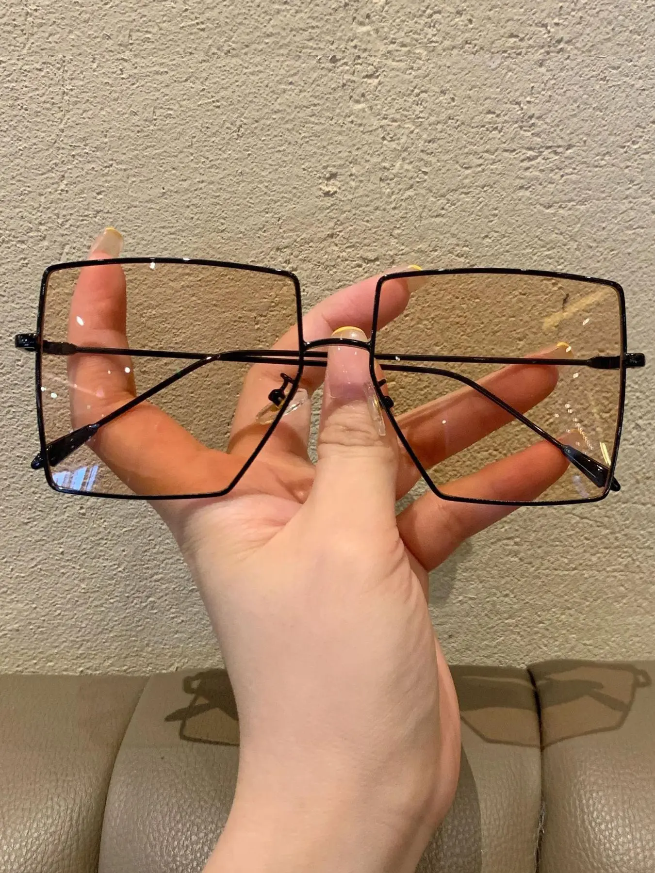 Vintage Square Frame Sunglasses, Fashionable Frames Sunglasses, Trendy Casual Sunglasses for Women, Lightweight Durable Sunglasses, Fashion Accessories for Everyday Use and Outdoor Activities, Sun Protective Sunglasses, Trendy Styling Sunglasses