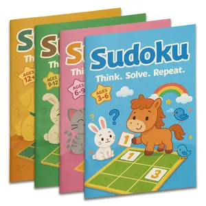 Sudoku for Kids – Think, Solve, Repeat Fun Logic Puzzle Book Set