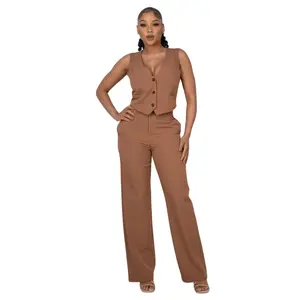 Lidia High-Rise Striped Velour Wide Pants and Buttoned Crop Top