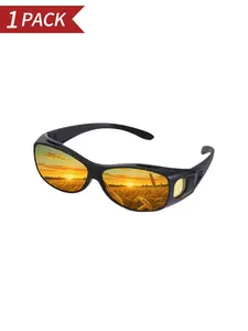Polarized Night Vision Glasses, Anti-glare Polarized HD Yellow Lens Sunglasses, Fashion Accessories for Men & Women for Night Driving Use