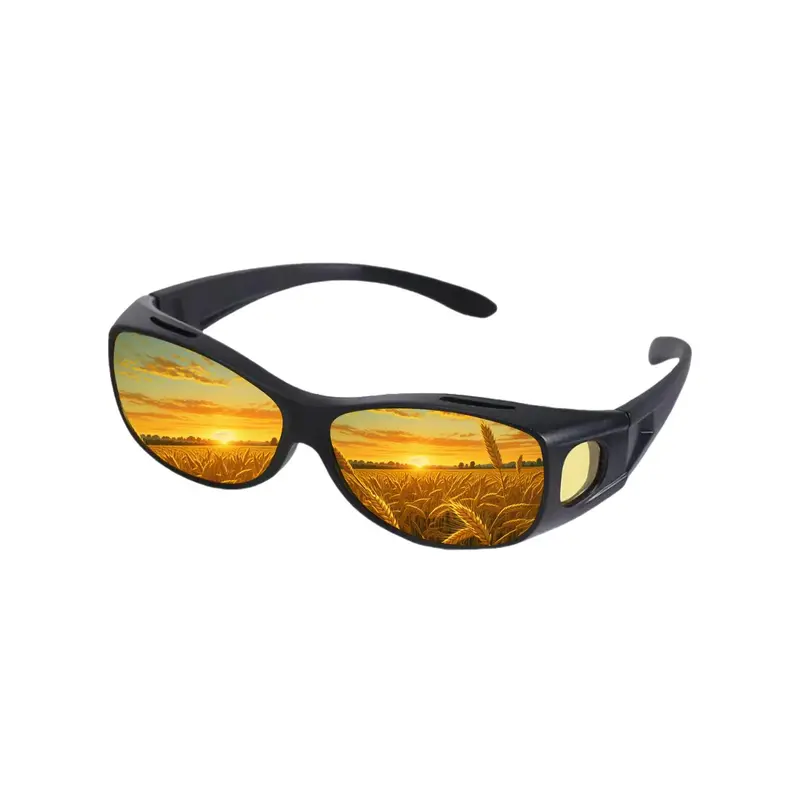 Polarized Night Vision Glasses, Anti-glare Polarized HD Yellow Lens Sunglasses, Fashion Accessories for Men & Women for Night Driving Use, Polarized Eyewear