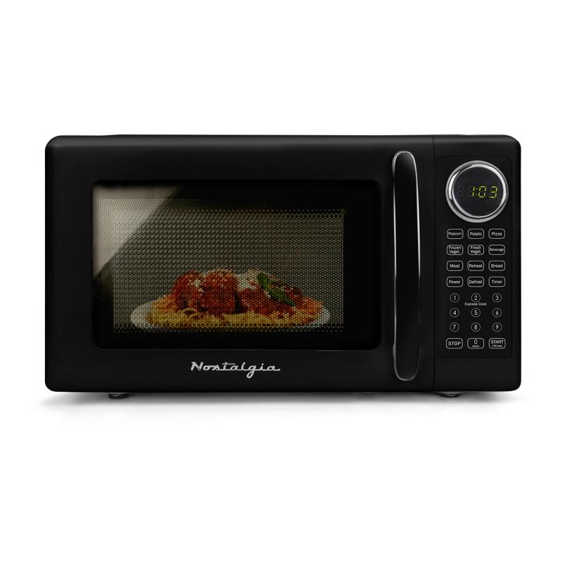 Nostalgia Retro 700W Microwave Oven – 0.7 Cu Ft Capacity