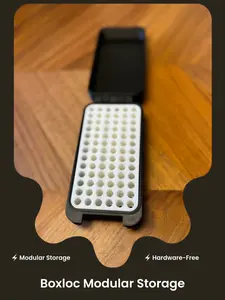 Layer51 BoxLoc Modular Storage Case Large Removable Tray Insert 3D Printed Organizer with Secure Hinge & Finger Latches for Easy Handling