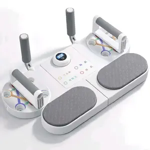 Push Up Board 3-in-1 with Resistance Bands – Full Body Workout Home Gym System for Chest, Arms & Core Strength Training, Portable Foldable Trainer