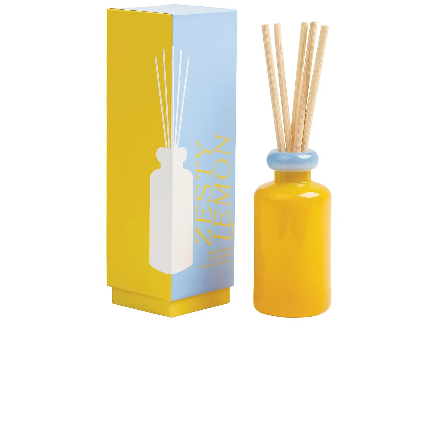Paddywax Stack Glass Diffuser, Zesty Lemon Fragrance Aroma Oil Scent for Home Fragrance Supplies