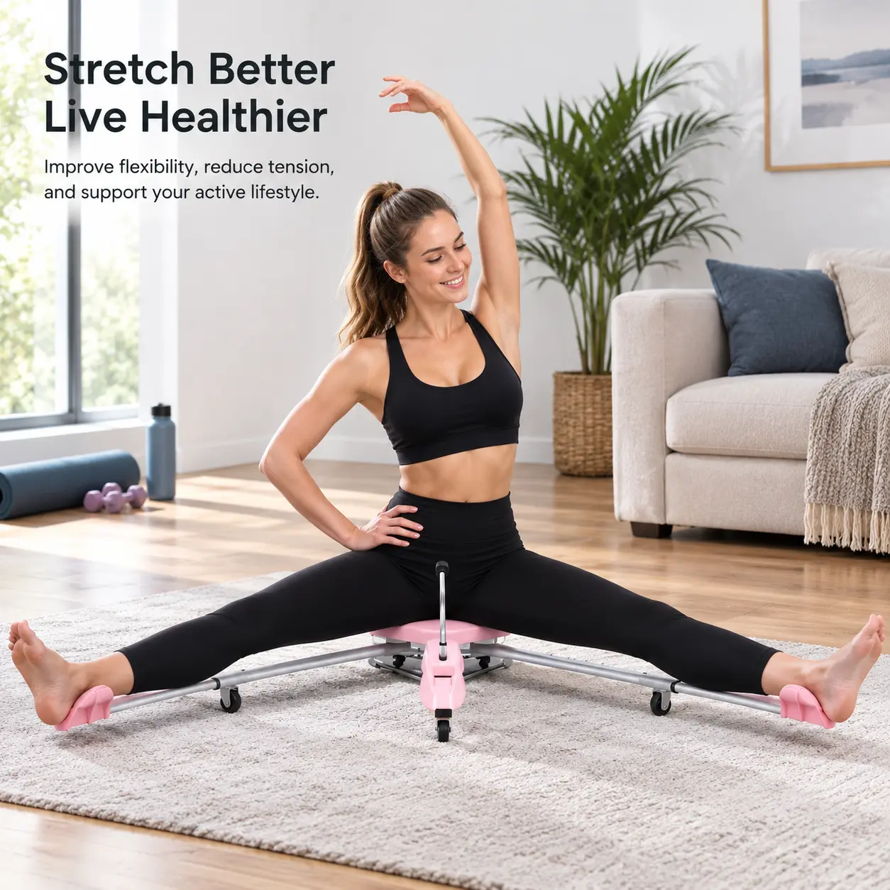 Full Split Training Machine, Adjustable Leg Stretcher Equipment, Home Fitness Stretch Trainer for Improving Flexibility