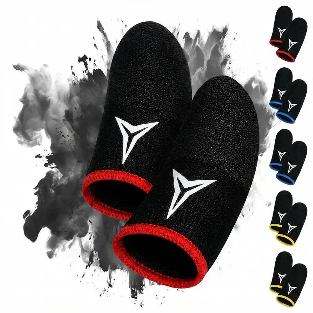 Gaming Finger Sleeves, Gaming Accessories & Gaming Console Accessories for All Touchscreen Devices, Soft, Lightweight, Breathable Conductive Fibers, Anti-Sweat Extremely Thin Finger Pads