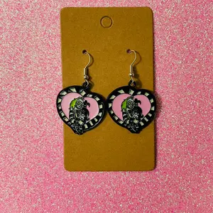 Beetlejuice hook earrings