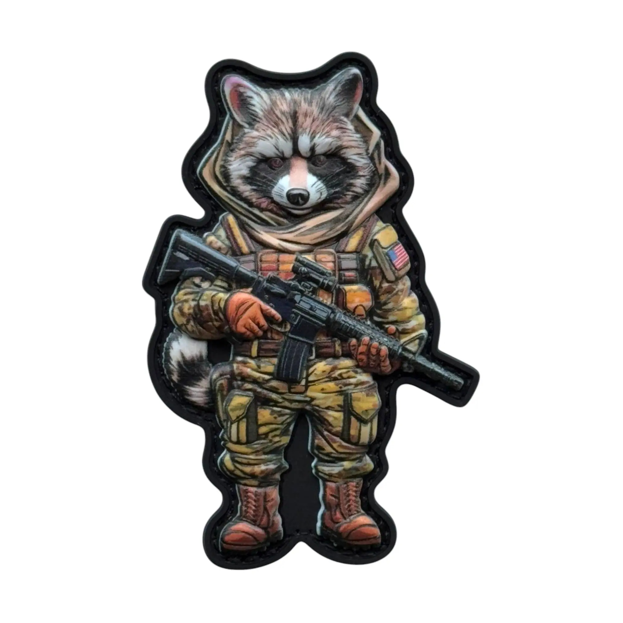 Tactical Raccoon PVC Patch Tactical Raccoon PVC Patch