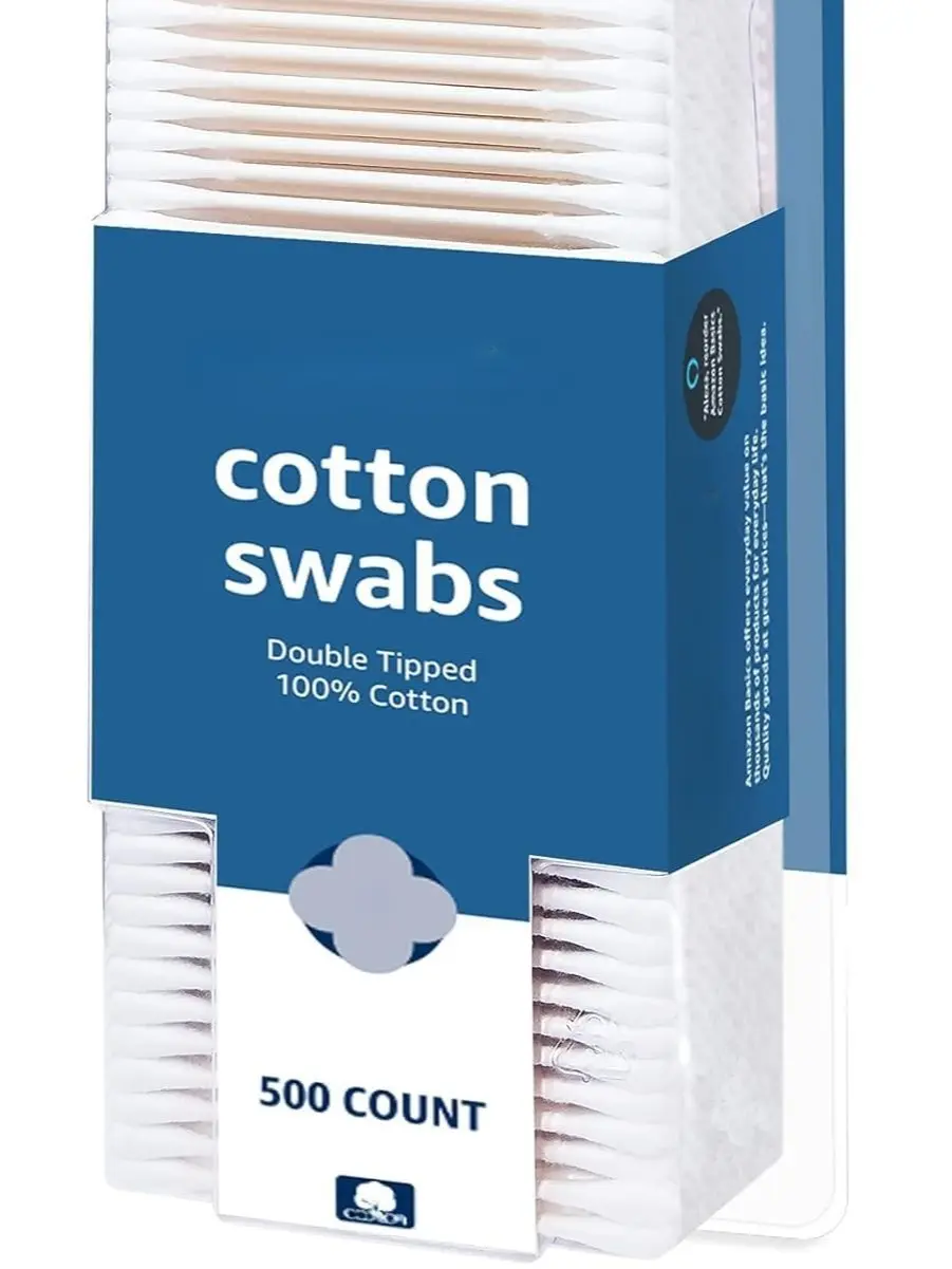 Double-Tipped Cotton Swabs for Personal Hygiene and Baby Care, Cotton, Versatile, Baby Safe, 500 Count