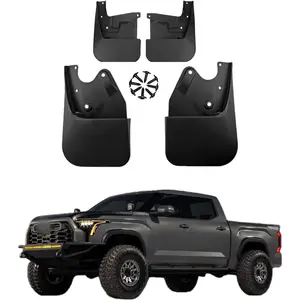Custom Fit Mud Flaps for 2022-2026 Toyota Tundra, Only Fit Trucks Without Aftermarket Wide Fender Flares, Not Fit SR Models, No Drill All Weather Splash Guards, Truck Exterior Accessories