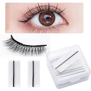 TidyLuxe-Self Adhesive Lash Strips for Fake Eyelashes, No Glue Apply False Lashes 40 Pieces (Black)