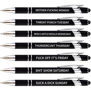 Funny Ballpoint Pen, 7 Counts/set Creative Daily Rant Series Writing Pen, Unique Pens, Novelty Pen for Office School Student, Gift for Coworkers, Funny Teacher Pens