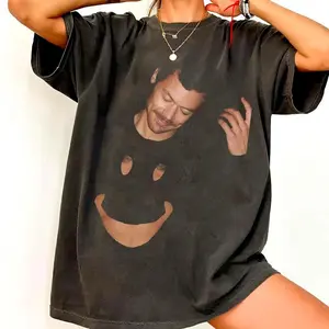 [Sale up to 50%] [Free Ship] Smiling Face T-Shirt, Vintage HS Graphic Tee, Retro Pop Music Fan