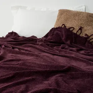 Chenille Throw Blanket for Couch 55"X75" Lightweight Throws for Bed and Sofa