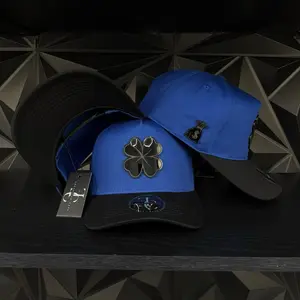 Clover SnapBack hat-blue/black