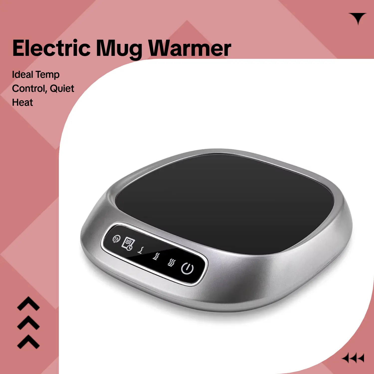 EDIFOLLY Rst-77 USB Coffee Mug Warmer Electric Milk Tea Cup Heating Coaster 3 Temperature Settings 5V 2A 10W for Home Office Portable Warmth