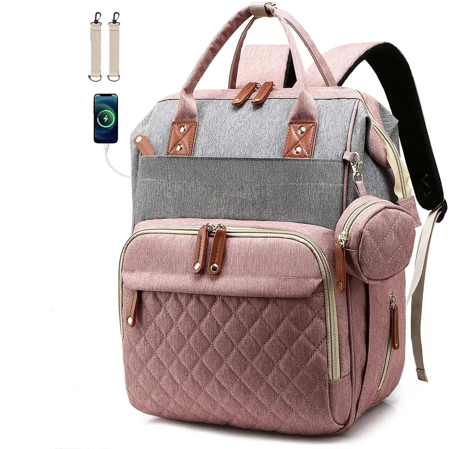 Diaper Bag Backpack Baby Bag, Baby Girl Boy Diaper Bag , 16 