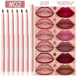6 Counts Matte Waterproof Lip Liner Kit Pencils Set, Easy Color Application, Cone Tip Design, Perfect Lip Shape, Makeup Essential Lipliner