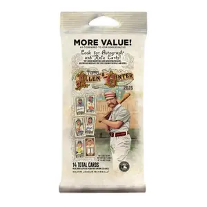 Topps 2025 Allen Ginter Value Pack - 14 Total Cards with Autograph and Relic Cards for Collectors