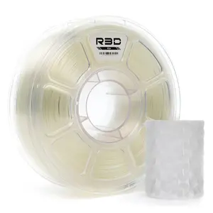 R3D PLA Filament 1.75mm, 0-370 mm/s High Speed PLA Printing, Dimensional Accuracy +/- 0.02mm, 1KG (2.2lbs) Clear Plastic Spool 3D Printer Filament (Transparent)