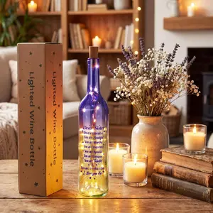 Umigy Best Sister Gifts for Women Wine Bottle Lights with Cork Gift from Sister Light up Lamp Decor Mini Fairy LED Glass Waterproof Liquor Bottle Light for Wedding Home Birthday Holiday Party Decor