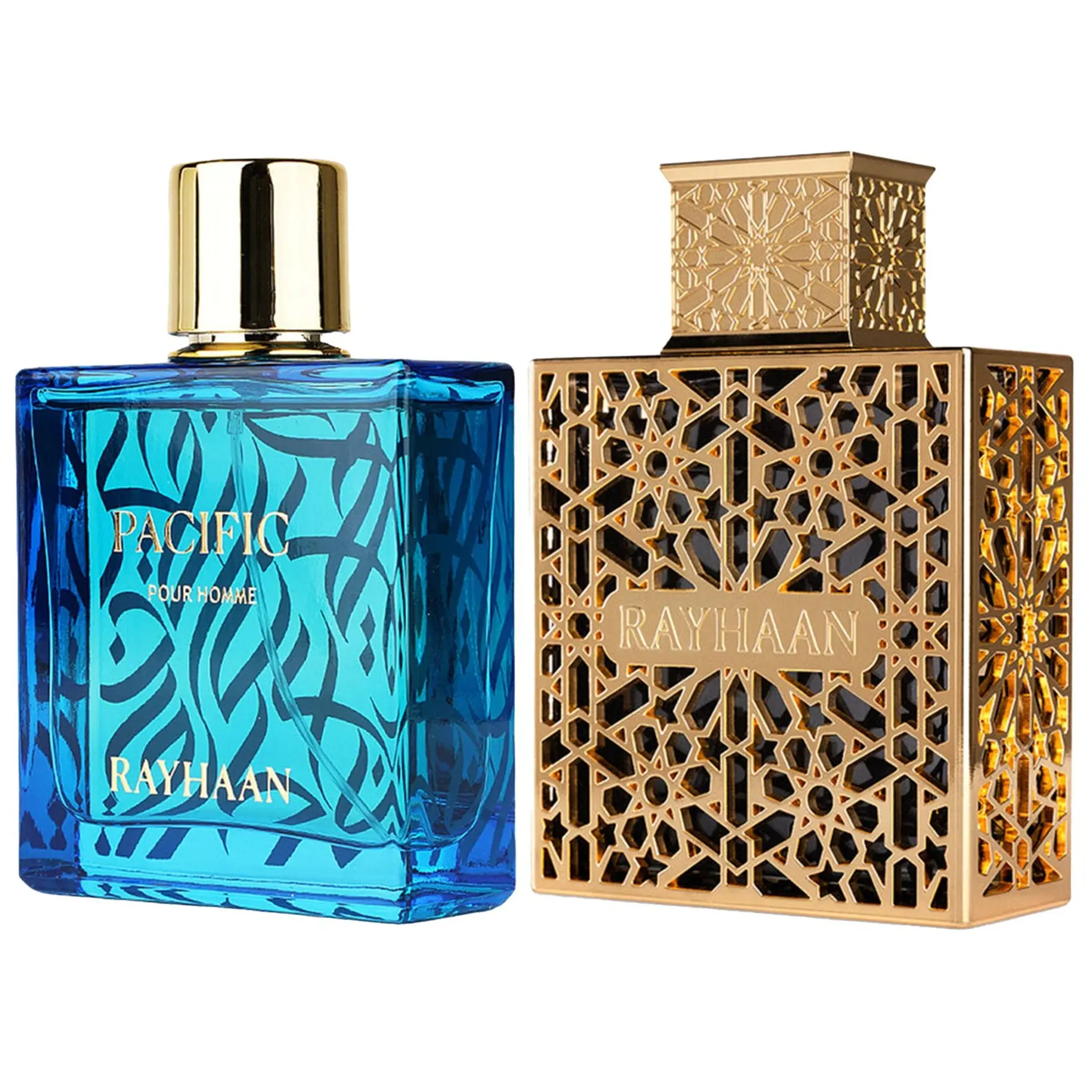 Rayhaan 2 Piece Bundle for Men (Pacific Eau de Parfum Spray, 3.4 ounce & Elixir Eau de Parfum Spray, 3.4 Ounce)