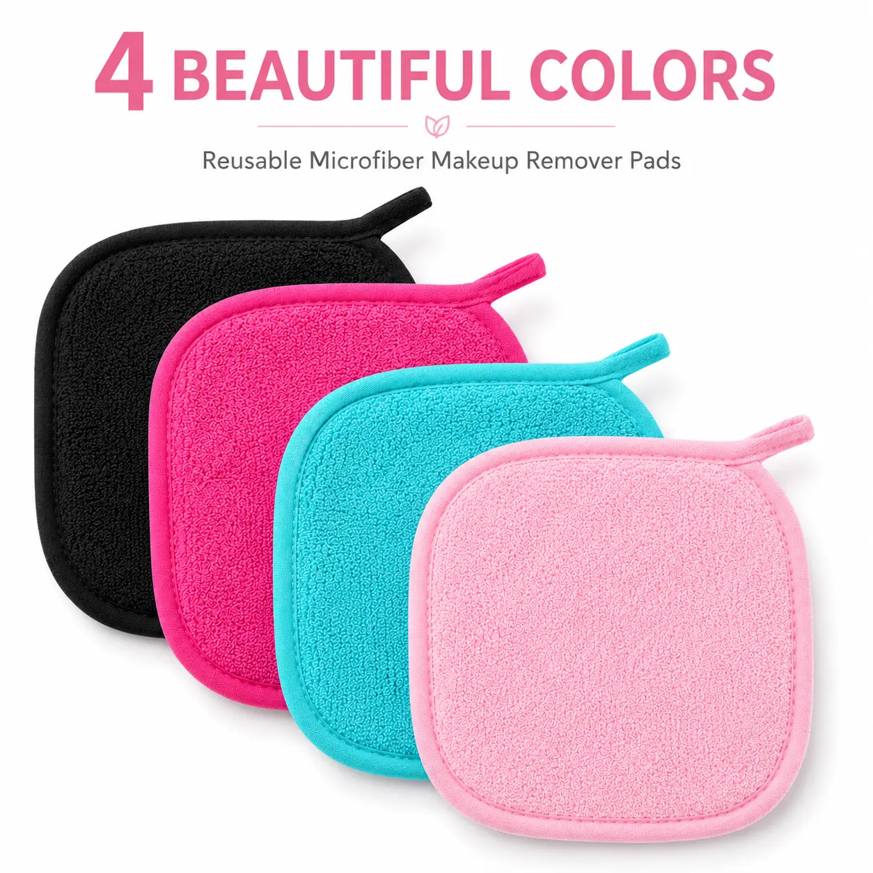 4 PCS Flannel Facial Cloths - Ultra Soft, Highly Absorbent Reusable Makeup Removers & Bathroom Hand Towels, Gentle for All Skin Types, Ideal for Daily Beauty & Personal Care, Youth