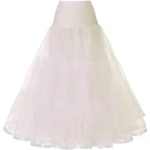 Women's Ankle Length Petticoats Long Plus Size Wedding Slips Crinoline Underskirt for Prom Evening Wedding DressGift